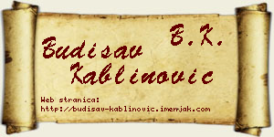 Budisav Kablinović vizit kartica